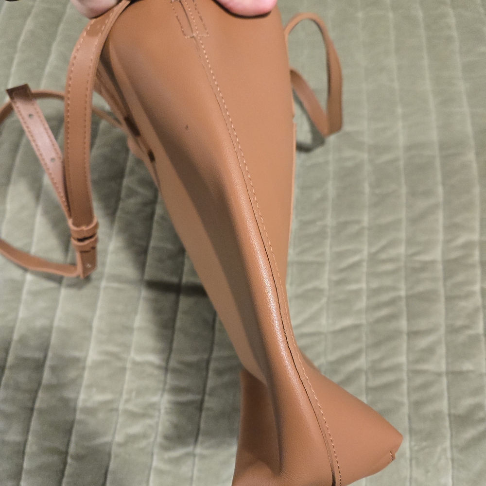 Henny & Lev Cognac Vegan Leather Tote Bag